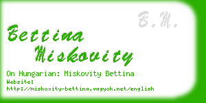 bettina miskovity business card